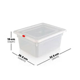 Olmecs PP 1/2 Half Size Food Pan-6 With Air Tight Lid  (32x26x15 Cms)